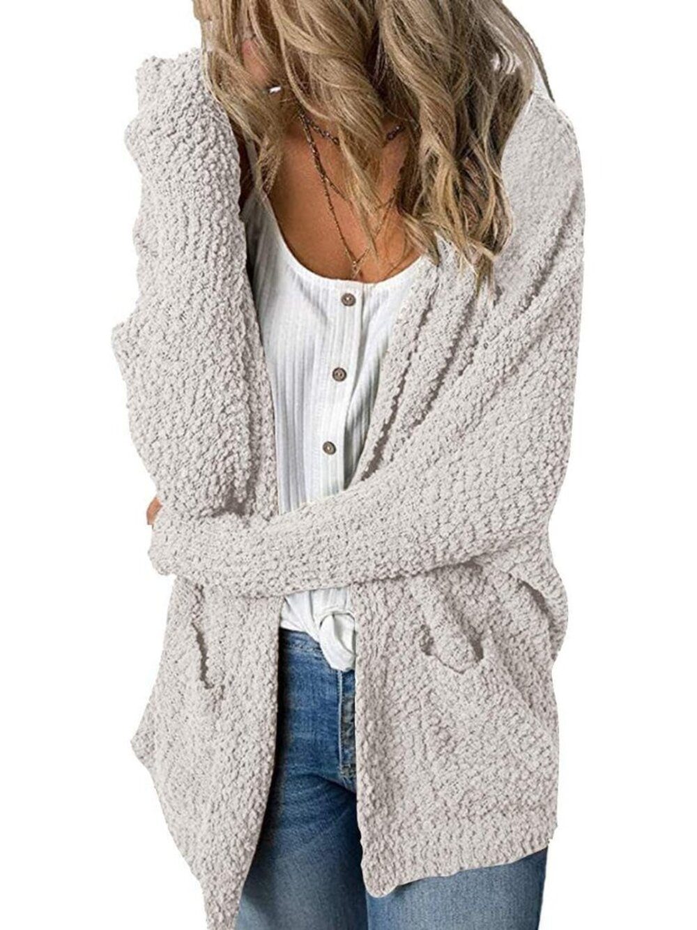 Womens Fuzzy Chunky Oversized Cardigan Sweaters 2026 Fall Outfits